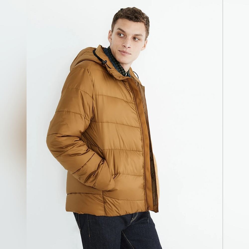 Madewell packable gold puffer jacket size XL - Picture 3 of 9